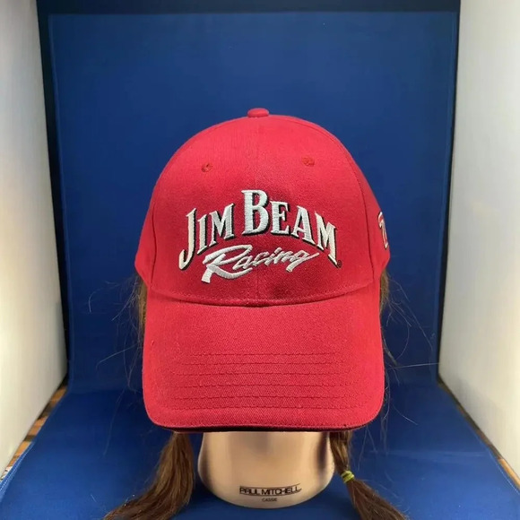 Jim Beam Racing Cap - Vintage Red Hat - Picture 1 of 5